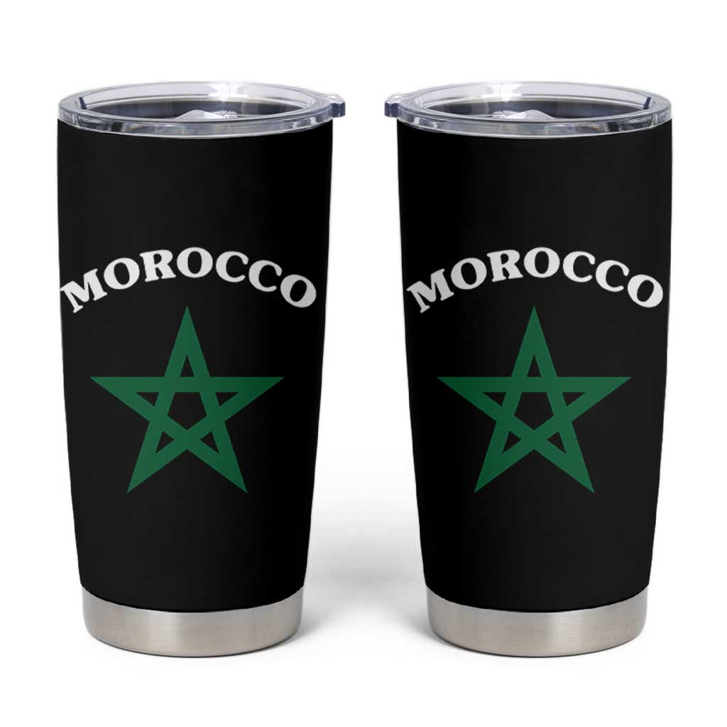 Morocco Pride Flag Star Tumbler Cup Patriotic Moroccan Heritage Souvenir