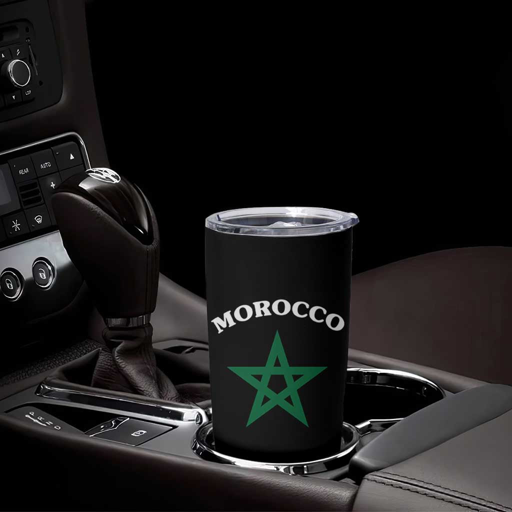 Morocco Pride Flag Star Tumbler Cup Patriotic Moroccan Heritage Souvenir