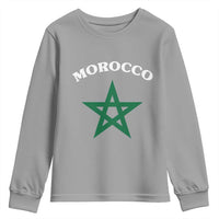 Morocco Pride Flag Star Youth Sweatshirt Patriotic Moroccan Heritage Souvenir