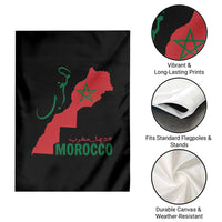 Morocco Map Dima Maghrib with Arabic Calligraphy Garden Flag Maghreb Traditional Moroccan Roots Graphic