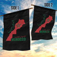 Morocco Map Dima Maghrib with Arabic Calligraphy Garden Flag Maghreb Traditional Moroccan Roots Graphic