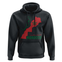 Morocco Map Dima Maghrib with Arabic Calligraphy Hoodie Maghreb Traditional Moroccan Roots Graphic
