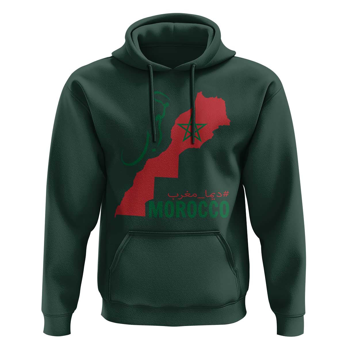 Morocco Map Dima Maghrib with Arabic Calligraphy Hoodie Maghreb Traditional Moroccan Roots Graphic