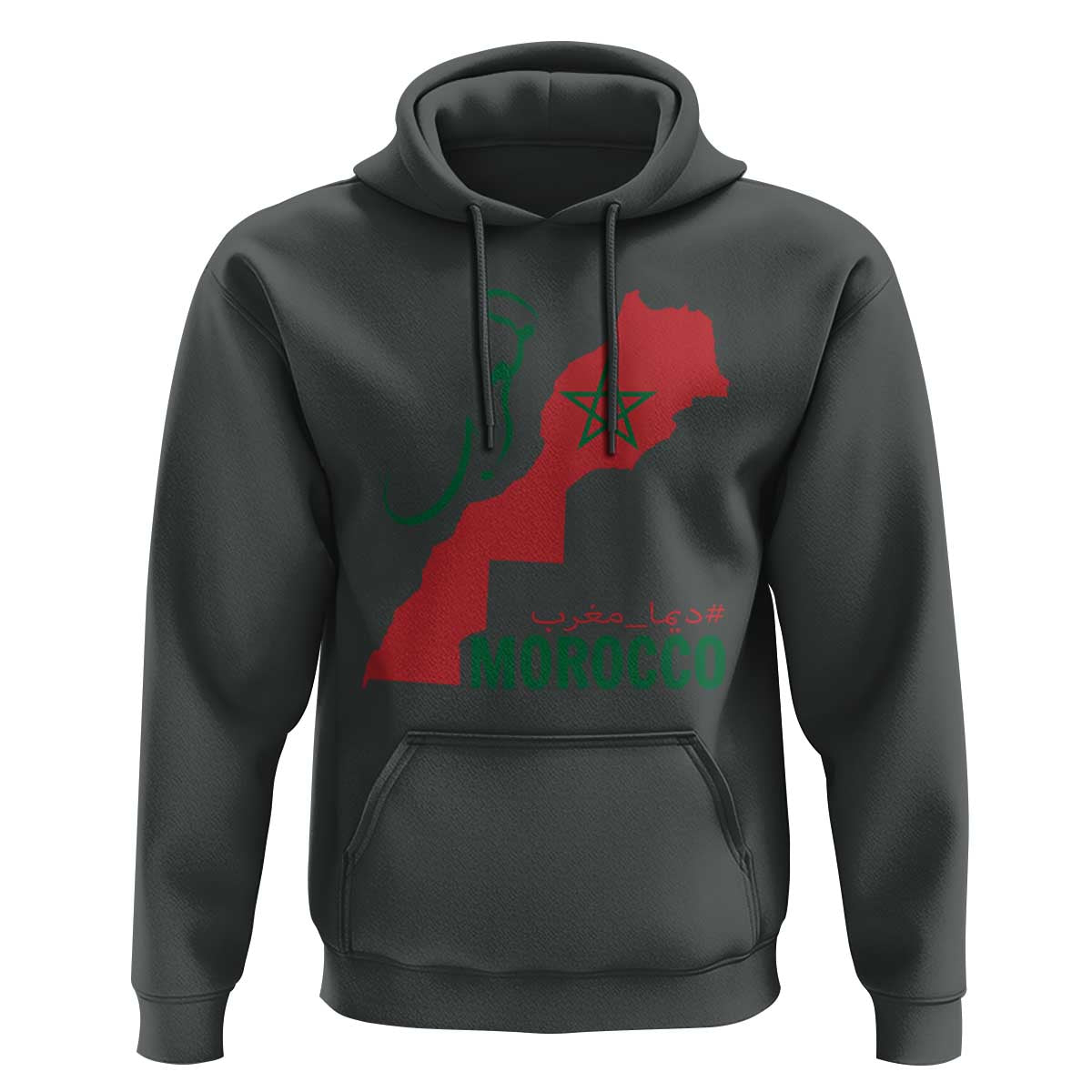 Morocco Map Dima Maghrib with Arabic Calligraphy Hoodie Maghreb Traditional Moroccan Roots Graphic