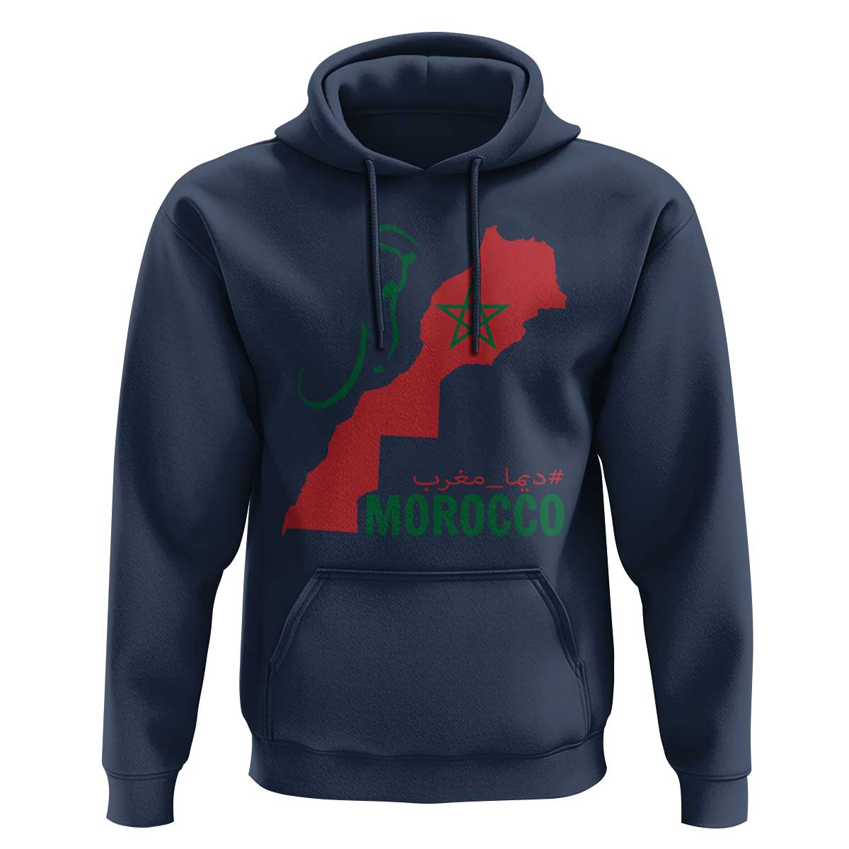 Morocco Map Dima Maghrib with Arabic Calligraphy Hoodie Maghreb Traditional Moroccan Roots Graphic