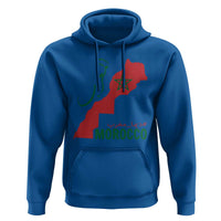 Morocco Map Dima Maghrib with Arabic Calligraphy Hoodie Maghreb Traditional Moroccan Roots Graphic