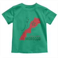 Morocco Map Dima Maghrib with Arabic Calligraphy Toddler T Shirt Maghreb Traditional Moroccan Roots Graphic