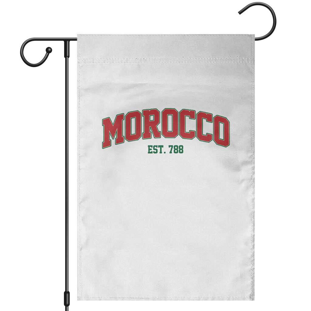 Vintage Morocco Varsity Collegiate Style Garden Flag Established 788 Moroccan History