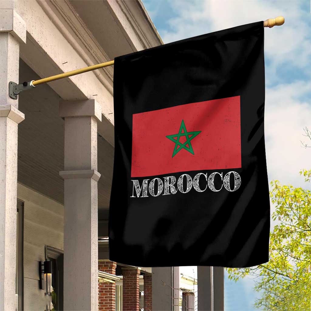 Vintage Morocco Flag Garden Flag Patriotic Moroccan Pride