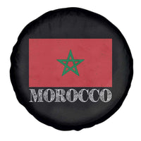 Vintage Morocco Flag Spare Tire Cover Patriotic Moroccan Pride