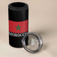Vintage Morocco Flag 4 in 1 Can Cooler Tumbler Patriotic Moroccan Pride