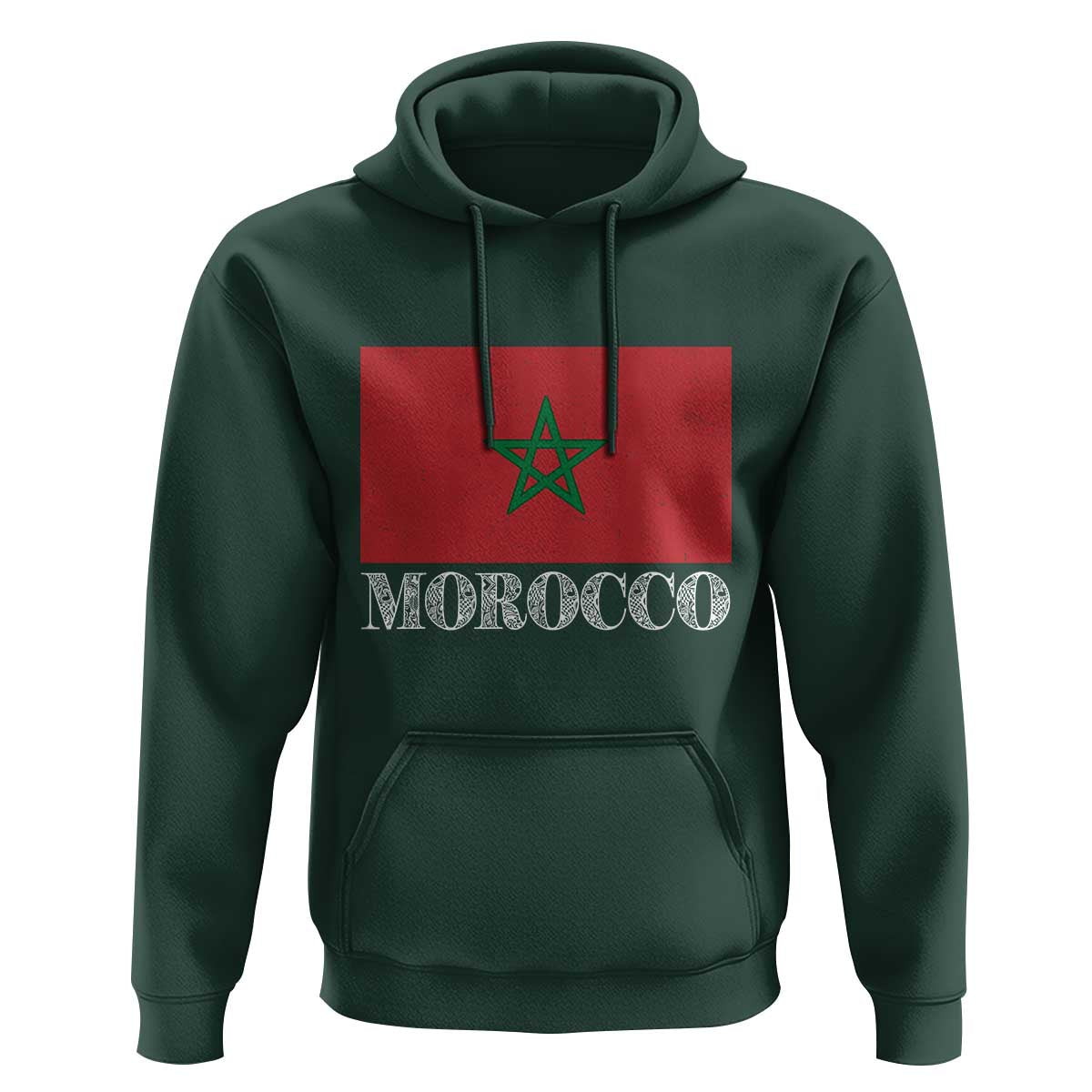 Vintage Morocco Flag Hoodie Patriotic Moroccan Pride