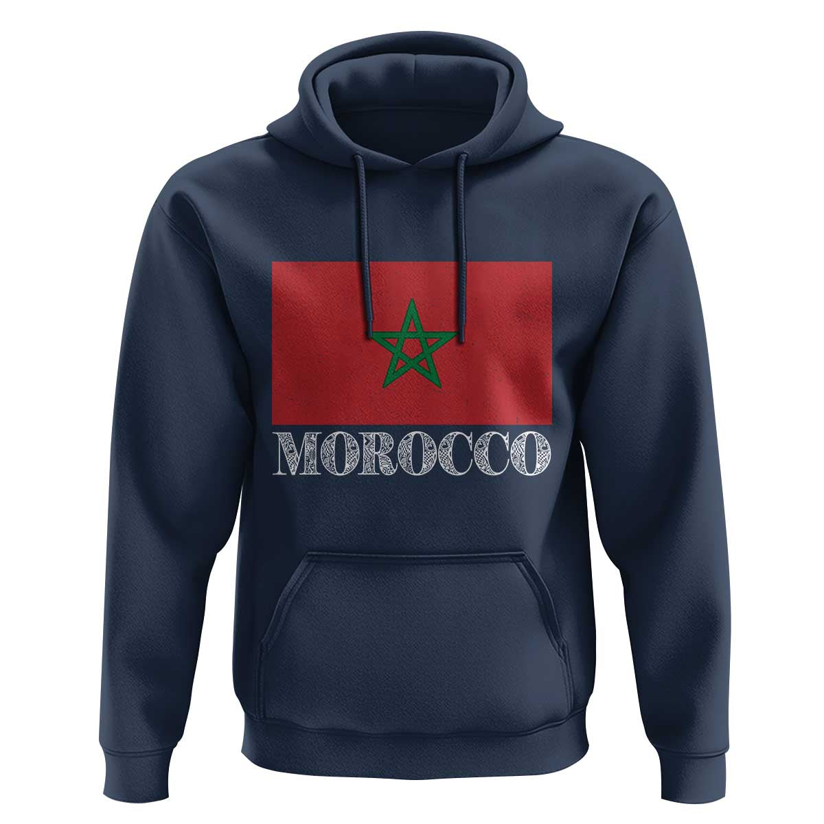 Vintage Morocco Flag Hoodie Patriotic Moroccan Pride