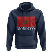 Vintage Morocco Flag Hoodie Patriotic Moroccan Pride