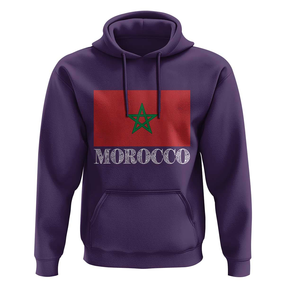 Vintage Morocco Flag Hoodie Patriotic Moroccan Pride
