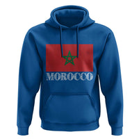 Vintage Morocco Flag Hoodie Patriotic Moroccan Pride