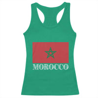 Vintage Morocco Flag Racerback Tank Top Patriotic Moroccan Pride