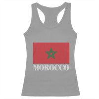 Vintage Morocco Flag Racerback Tank Top Patriotic Moroccan Pride