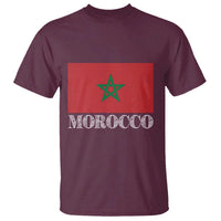 Vintage Morocco Flag T Shirt Patriotic Moroccan Pride