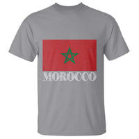 Vintage Morocco Flag T Shirt Patriotic Moroccan Pride