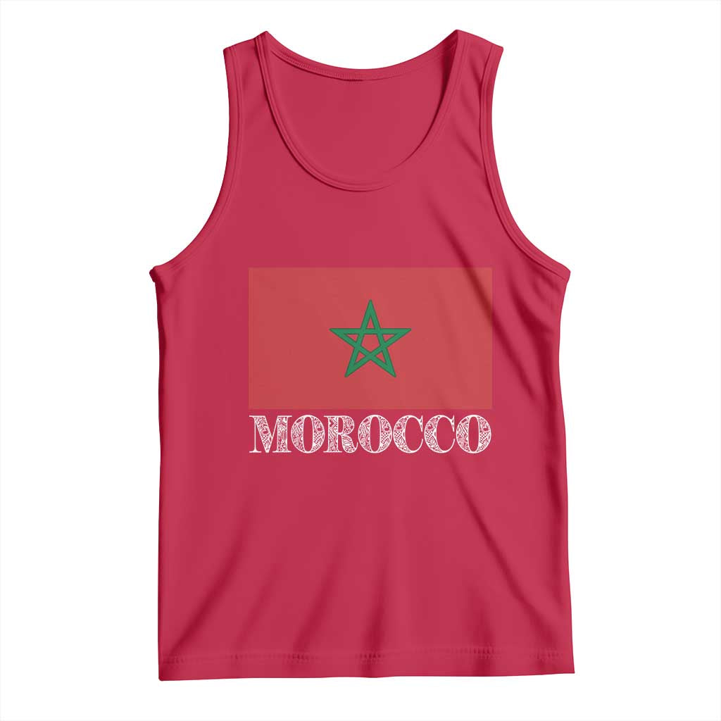 Vintage Morocco Flag Tank Top Patriotic Moroccan Pride