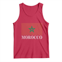 Vintage Morocco Flag Tank Top Patriotic Moroccan Pride