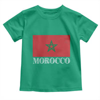 Vintage Morocco Flag Toddler T Shirt Patriotic Moroccan Pride