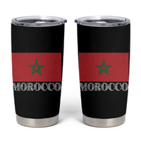 Vintage Morocco Flag Tumbler Cup Patriotic Moroccan Pride