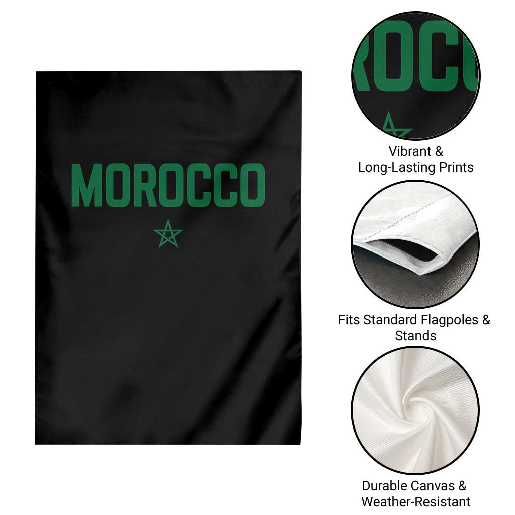 Morocco Star Flag Minimalist Moroccan Pride Garden Flag