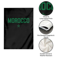Morocco Star Flag Minimalist Moroccan Pride Garden Flag