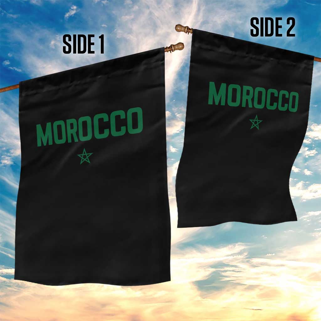 Morocco Star Flag Minimalist Moroccan Pride Garden Flag