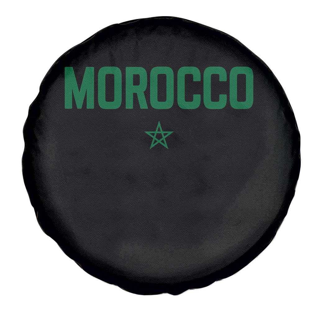 Morocco Star Flag Minimalist Moroccan Pride Spare Tire Cover