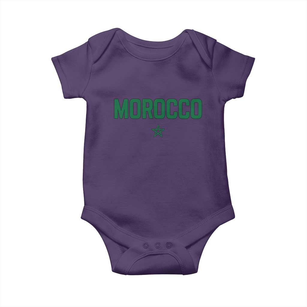 Morocco Star Flag Minimalist Moroccan Pride Baby Onesie