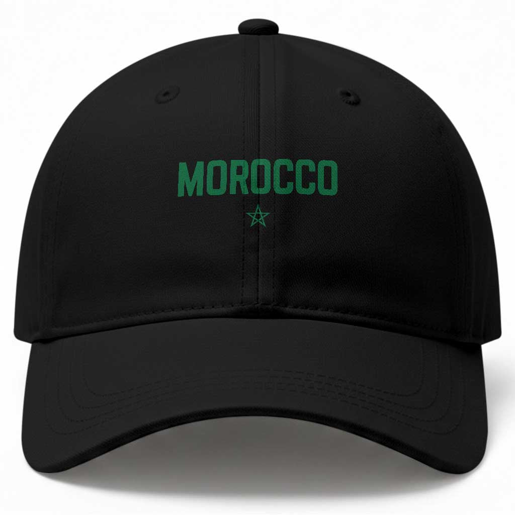 Morocco Star Flag Minimalist Moroccan Pride Baseball Cap