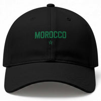 Morocco Star Flag Minimalist Moroccan Pride Baseball Cap
