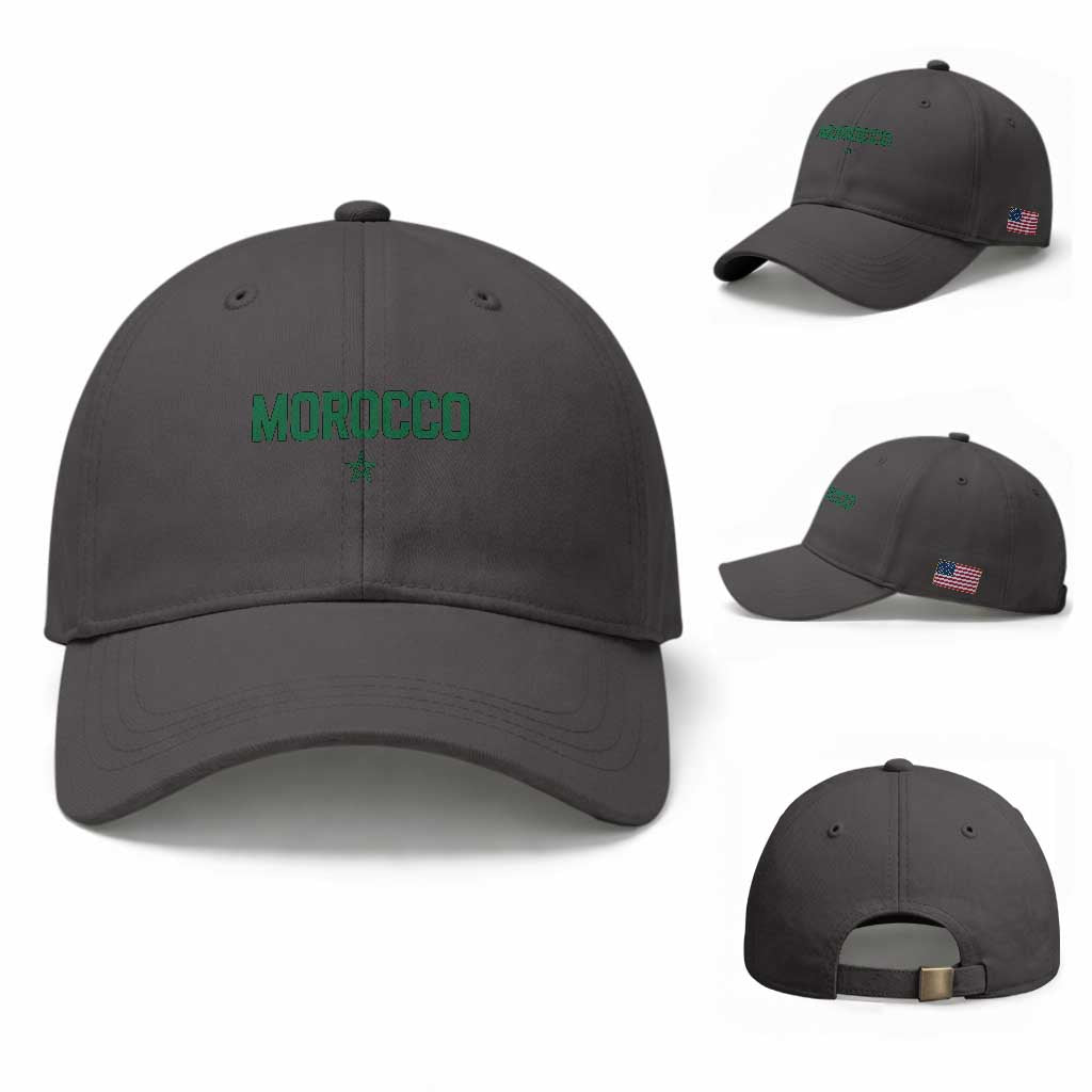 Morocco Star Flag Minimalist Moroccan Pride Baseball Cap