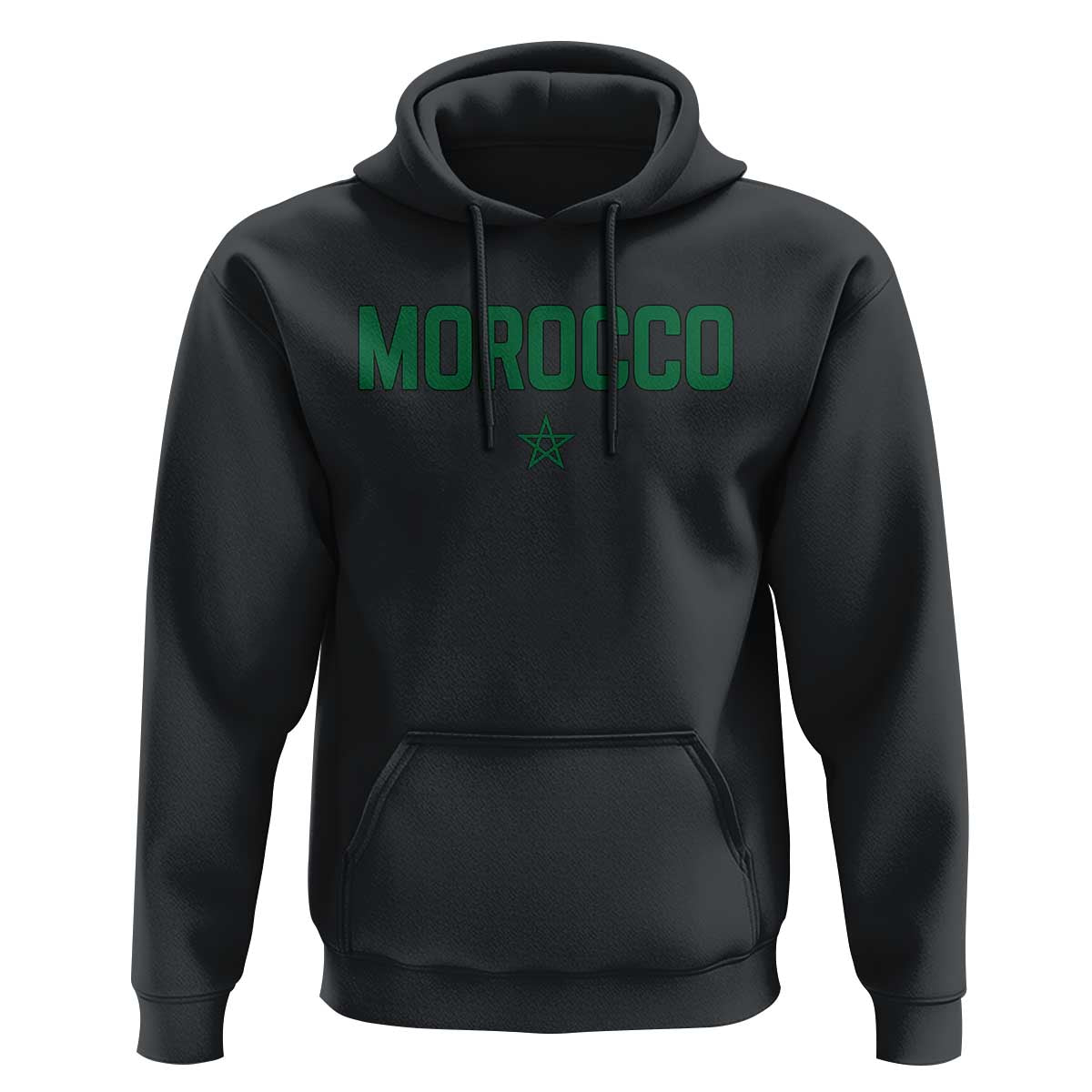 Morocco Star Flag Minimalist Moroccan Pride Hoodie