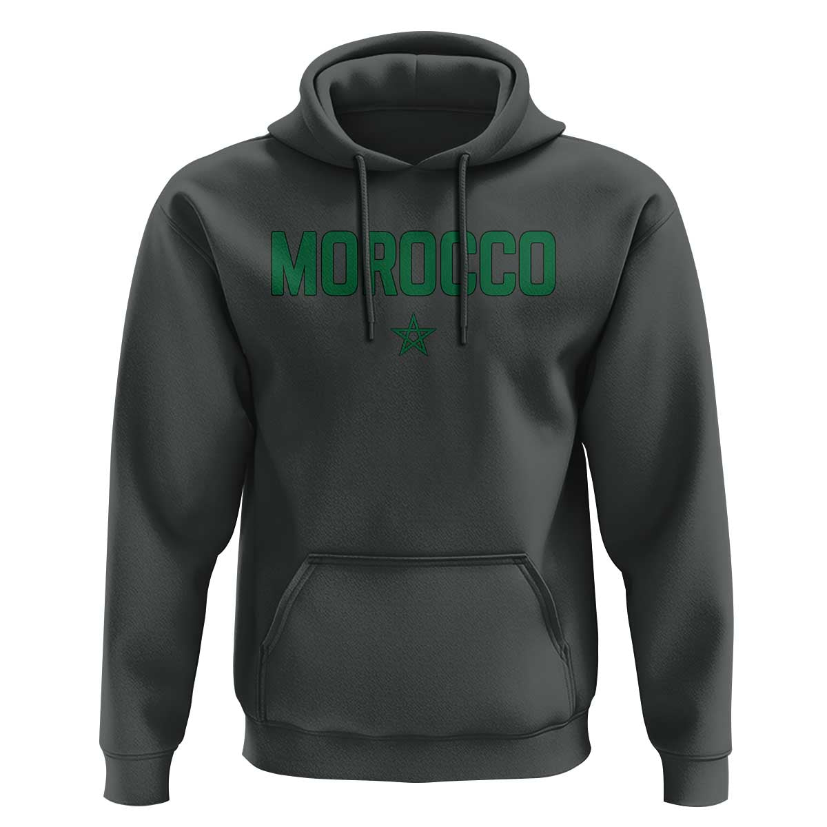 Morocco Star Flag Minimalist Moroccan Pride Hoodie