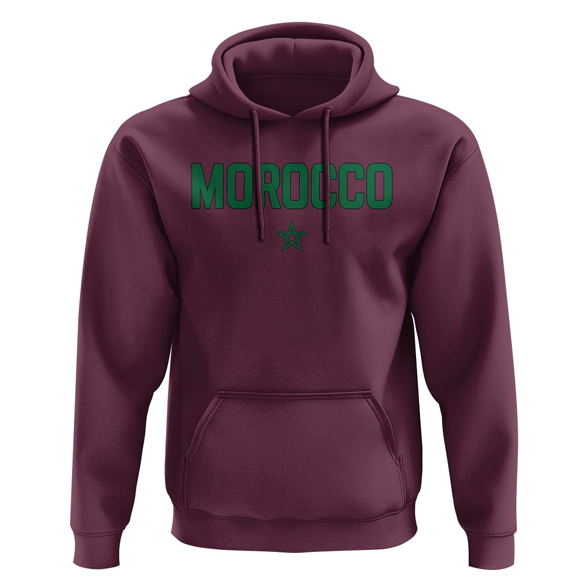 Morocco Star Flag Minimalist Moroccan Pride Hoodie