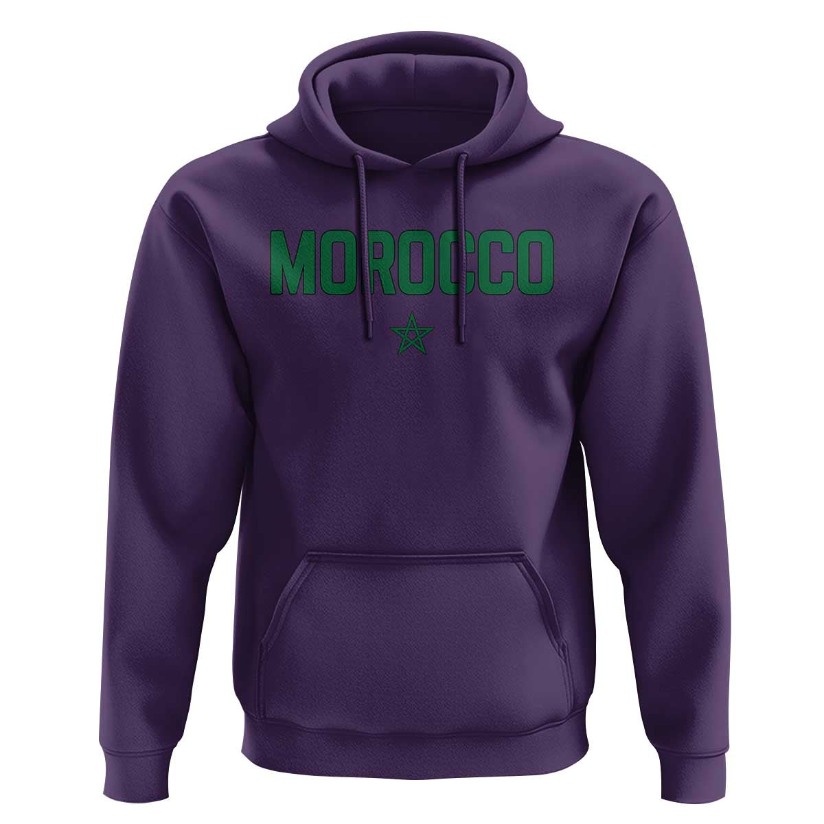 Morocco Star Flag Minimalist Moroccan Pride Hoodie
