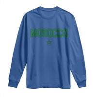 Morocco Star Flag Minimalist Moroccan Pride Long Sleeve Shirt