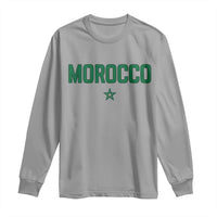 Morocco Star Flag Minimalist Moroccan Pride Long Sleeve Shirt