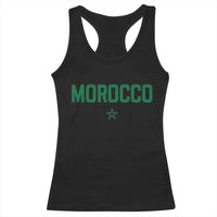 Morocco Star Flag Minimalist Moroccan Pride Racerback Tank Top
