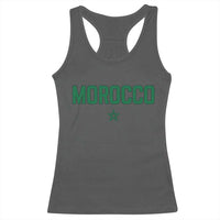 Morocco Star Flag Minimalist Moroccan Pride Racerback Tank Top