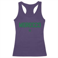 Morocco Star Flag Minimalist Moroccan Pride Racerback Tank Top