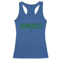 Morocco Star Flag Minimalist Moroccan Pride Racerback Tank Top