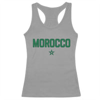 Morocco Star Flag Minimalist Moroccan Pride Racerback Tank Top