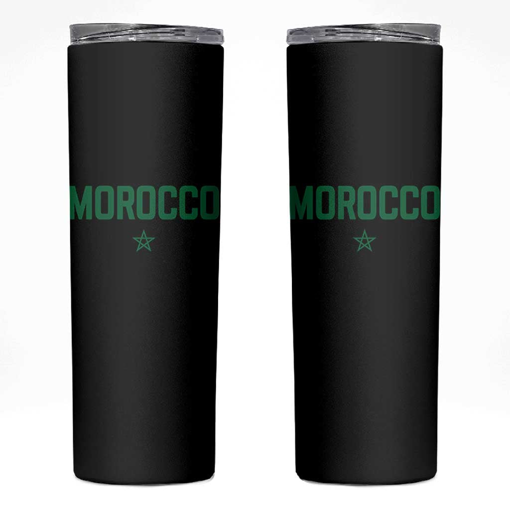 Morocco Star Flag Minimalist Moroccan Pride Skinny Tumbler
