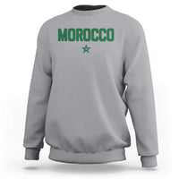 Morocco Star Flag Minimalist Moroccan Pride Sweatshirt