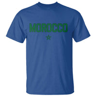 Morocco Star Flag Minimalist Moroccan Pride T Shirt